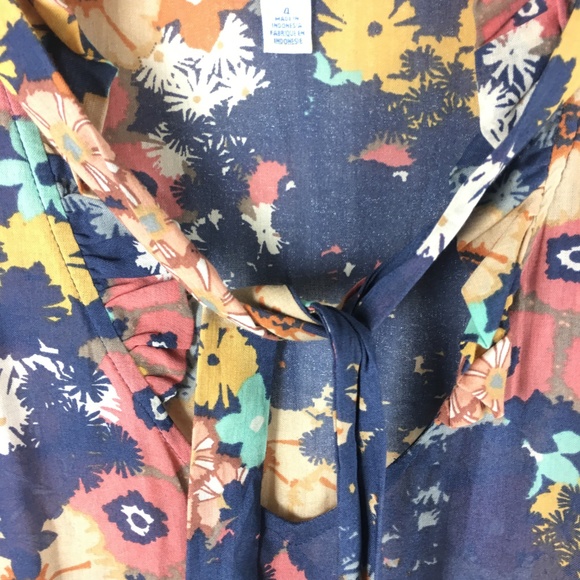 Odille Anthropologie Womens Floral Print Blouse - Picture 5 of 8